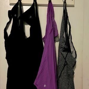 Four Lululemon workout tops